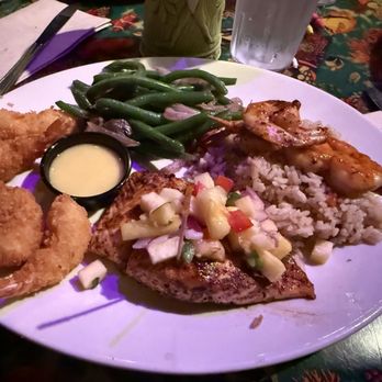 Rainforest Cafe - Taste of the Islands with salmon - American Near Me - San Antonio, Texas