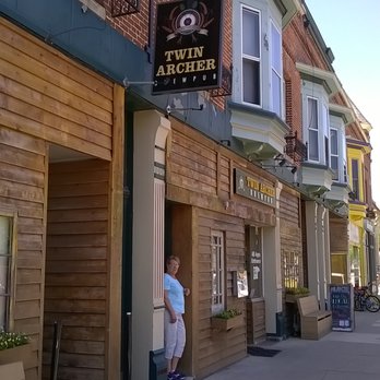 Twin Archer Brewpub - one entrance for the bar, another for the dining room - American Near Me - Muncie, Indiana