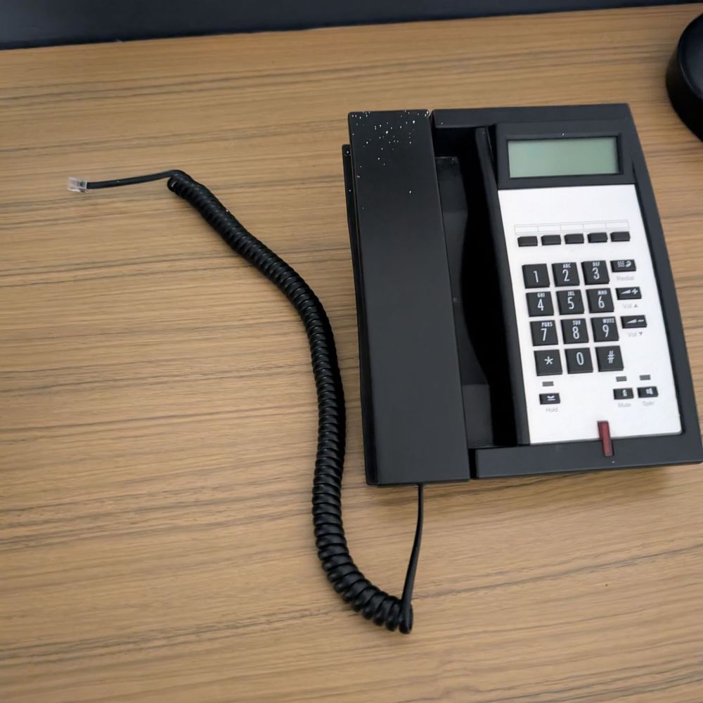 This phone is not connected to the wall, nor is the receiver connected to the base. This phone is not connected to the wall, nor is the receiver connected to the base.