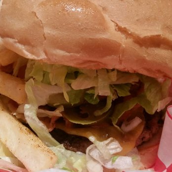 Mad Mack's Burger - Closeup of the burger. - Burgers Near Me - San Antonio, Texas