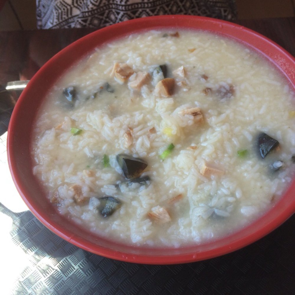 Pork egg congee Pork egg congee