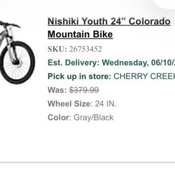 Youth Mountain Bike- Birthday Gift