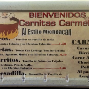 Carnitas Carmelita - Menu - Mexican Near Me - Chattanooga, Tennessee