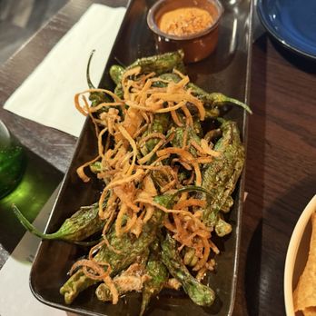 Teocalli Cocina - Shishito peppers - Mexican Near Me - Denver, Colorado Teocalli Cocina - Shishito peppers - Mexican Near Me - Denver, Colorado
