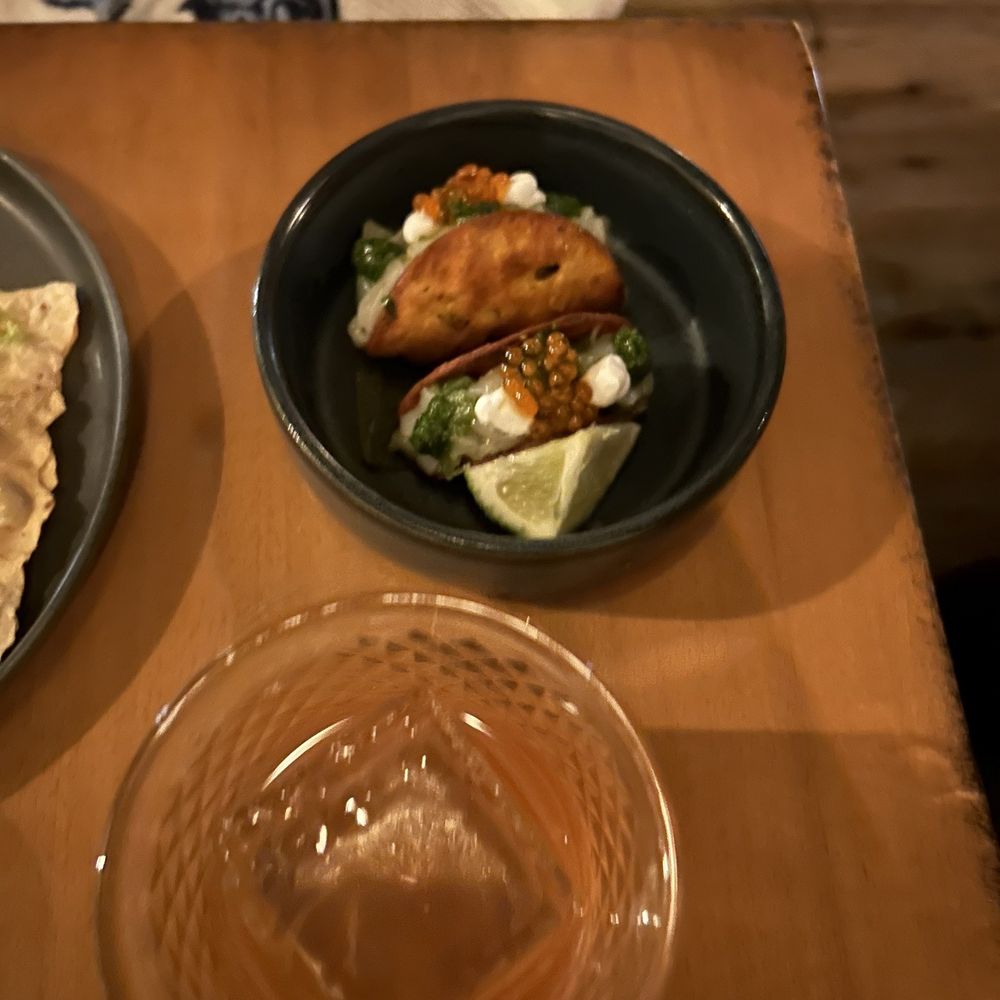 Mirra - mini scallop taco - Mexican Near Me - Chicago, Illinois Mirra - mini scallop taco - Mexican Near Me - Chicago, Illinois