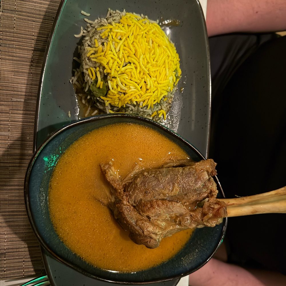 Arya Steakhouse - Braised lamb shank - Persian/Iranian Near Me - Palo Alto, California Arya Steakhouse - Braised lamb shank - Persian/Iranian Near Me - Palo Alto, California