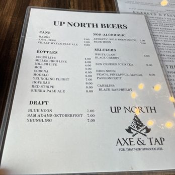 Up North Axe & Tap - Pair a sandwich with a cold one, wish draft options had Sierra Nevadas or seasonal brews - Sports Bars Near Me - Libertyville, Illinois