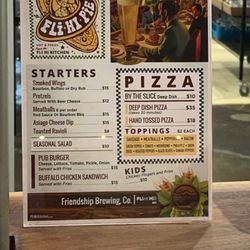 Friendship Brewing - Menu