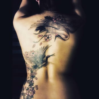 KT Dragon Tattoo - Added Cranes to my old Cherry Blossom piece. Thanks Tony! - Tattoo Near Me - San Jose, California KT Dragon Tattoo - Added Cranes to my old Cherry Blossom piece. Thanks Tony! - Tattoo Near Me - San Jose, California