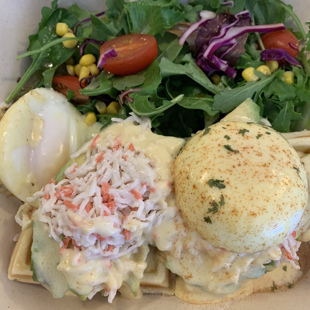 Fresh Bites Hawaii - Cali-Avocado Mochi Waffle Benedict - Poke Near Me - Honolulu, Hawaii Fresh Bites Hawaii - Cali-Avocado Mochi Waffle Benedict - Poke Near Me - Honolulu, Hawaii