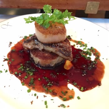 Bakfickan - Seared foie gras with brioche and smoked scallop. - Scandinavian Near Me - Stockholm, Alberta Bakfickan - Seared foie gras with brioche and smoked scallop. - Scandinavian Near Me - Stockholm, Alberta