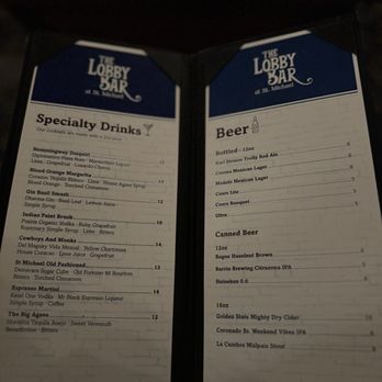Hotel St. Michael, BW Premier Collection - Lobby Bar menu - Hotels Near Me - Prescott, Arizona