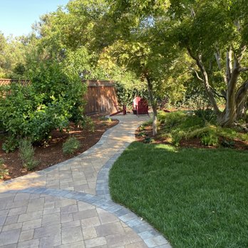 Red Roots Landscape - Pathway from dining to fire-pit - Landscaping Near Me - San Martin, California