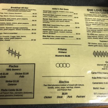 Willie's Pinchos in Orlando - Menu - Puerto Rican Near Me - Orlando, Florida