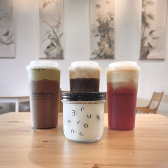 Mirakuru - Matcha mirakuru cloud coffee, kinako cloud coffee, kurimi mirakuru, mango silky coconut jelly - Coffee & Tea Near Me - Garden Grove, California