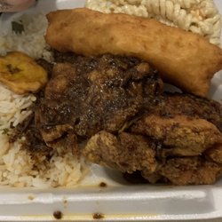 One Love Jamaican Cuisine - Fried chicken dinner.