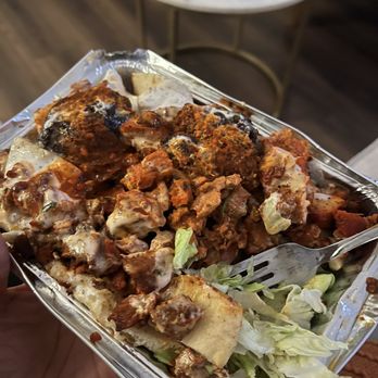 Brooklyn Halal Grill - Mixed Chicken and Lamb Salad. This was so delicious! - Halal Near Me - Brooklyn, New York Brooklyn Halal Grill - Mixed Chicken and Lamb Salad. This was so delicious! - Halal Near Me - Brooklyn, New York