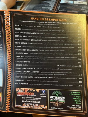 Menu photo 3 Spookhill Bar And Grill Adams Center, NY
