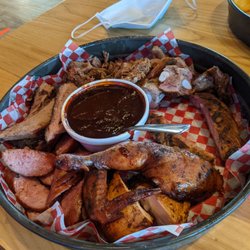 Memphis Blues BBQ House - Meat portion of Memphis Feast. Oops, I dishes up before taking a picture!