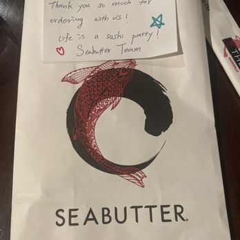 Seabutter - Takeout note included - Sushi Bars Near Me - Glendale, California