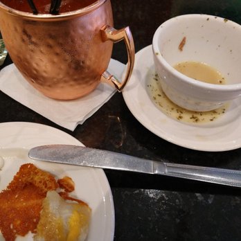 Polonia Restaurant - What's left of my zurek soup, and hamburger pierogi - Polish Near Me - Hamtramck, Michigan