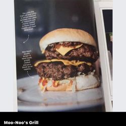 Moo-Noo's Grill - Our amazing double cheeseburger featured in a local magazine