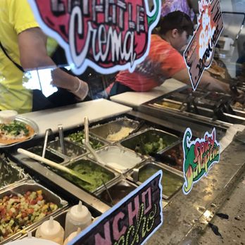 Cabo Bob's Burritos - The line of veggies! - Tacos Near Me - Austin, Texas