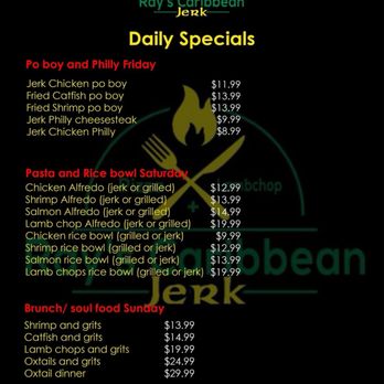 Ray's Caribbean Jerk - Daily specials from website - Caribbean Near Me - East Chicago, Indiana