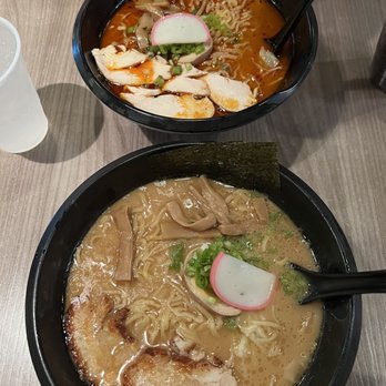 Ramen Dozo - Back: Spicy Miso Front: Pork tonkotsu - Ramen Near Me - Tempe, Arizona