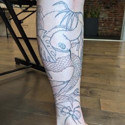 Fortunata Tattoo Studio - Beautiful line work in progress.