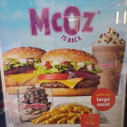 McDonalds - The limited time only McOz. As Australia Day approaches. Crunchie Shake and mcflurry and Vegemite fries.