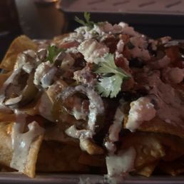 Galaxie loaded nachos with chicken!