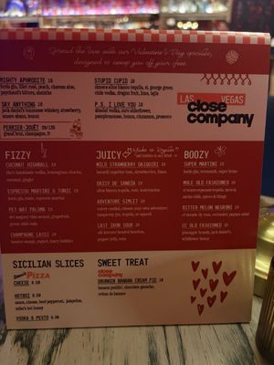 Menu photo 2 Close Company Las Vegas, NV