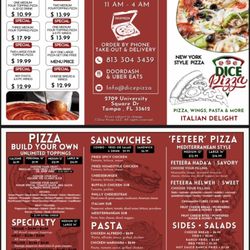 Dice Pizza - Dice Pizza Menu - Prices may change
