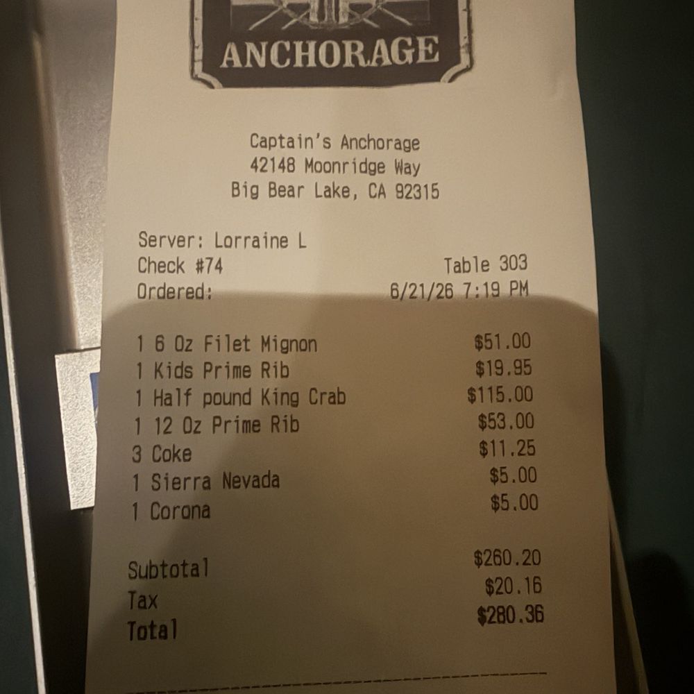 Captains Anchorage - Seafood Near Me - Big Bear Lake, California