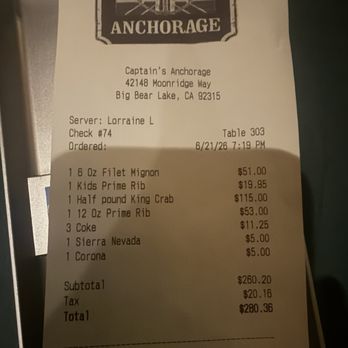 Captains Anchorage - Seafood Near Me - Big Bear Lake, California
