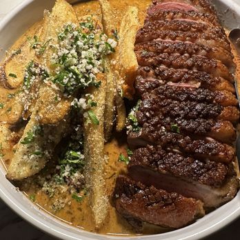 Holy Saints - Grandpa's Pan Roasted Duck Magret Au Poivre - New American Near Me - Pasadena, California
