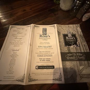 Rosa's Italian Restaurant - Menu - Italian Near Me - Visalia, California Rosa's Italian Restaurant - Menu - Italian Near Me - Visalia, California