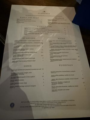Menu photo 3 The Clarence London, XGL Menu photo 3 The Clarence London, XGL