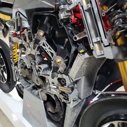A Ducati laser cut in half