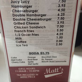 Matt's Bar - Menu - Burgers Near Me - Minneapolis, Minnesota