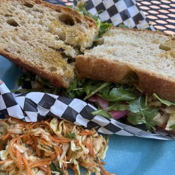 Snapdragon - Eggplant sandwich and slaw - Vegetarian Near Me - Vashon, Washington Snapdragon - Eggplant sandwich and slaw - Vegetarian Near Me - Vashon, Washington