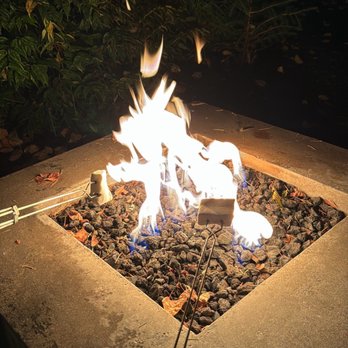 Salish Lodge & Spa - Fire pit off our patio room - Day Spas Near Me - Snoqualmie, Washington