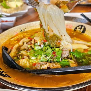 Yu Noodles - Beef Brisket w/Rice Noodle in Golden Soup - Noodles Near Me - Garwood, New Jersey Yu Noodles - Beef Brisket w/Rice Noodle in Golden Soup - Noodles Near Me - Garwood, New Jersey