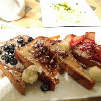 Batter & Berries - French Toast Flight. Blueberry, maple walnut, lemon, and strawberry. - Breakfast & Brunch Near Me - Chicago, Illinois Batter & Berries - French Toast Flight. Blueberry, maple walnut, lemon, and strawberry. - Breakfast & Brunch Near Me - Chicago, Illinois