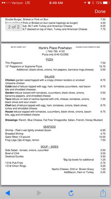 Menu photo 3 Hank's Place Powhatan Point, OH Menu photo 3 Hank's Place Powhatan Point, OH
