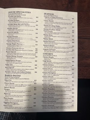 Menu photo 2 Romas Italian Restaurant New Boston, TX Menu photo 2 Romas Italian Restaurant New Boston, TX