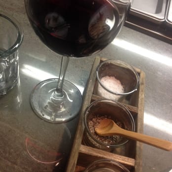 Salt New American Table - the side show : Heron Pinot Noir to wash it down and signature salts for sprinkling !! - New American Near Me - McAllen, Texas