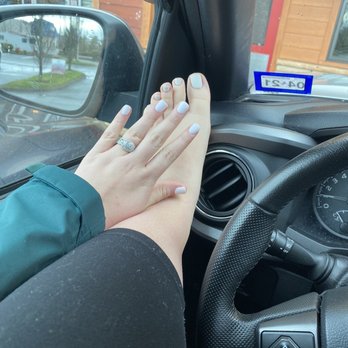 Ardora Nail Lounge - This was from my first visit. Once again no trimmer cuticles and also please note how my toe nails are all slanted as well. - Nail Salons Near Me - Silverdale, Washington