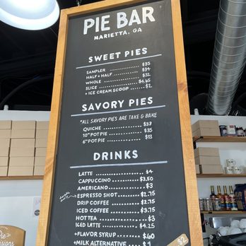 Pie Bar - Pricing as of 7/16/2022 - Desserts Near Me - Marietta, Georgia Pie Bar - Pricing as of 7/16/2022 - Desserts Near Me - Marietta, Georgia